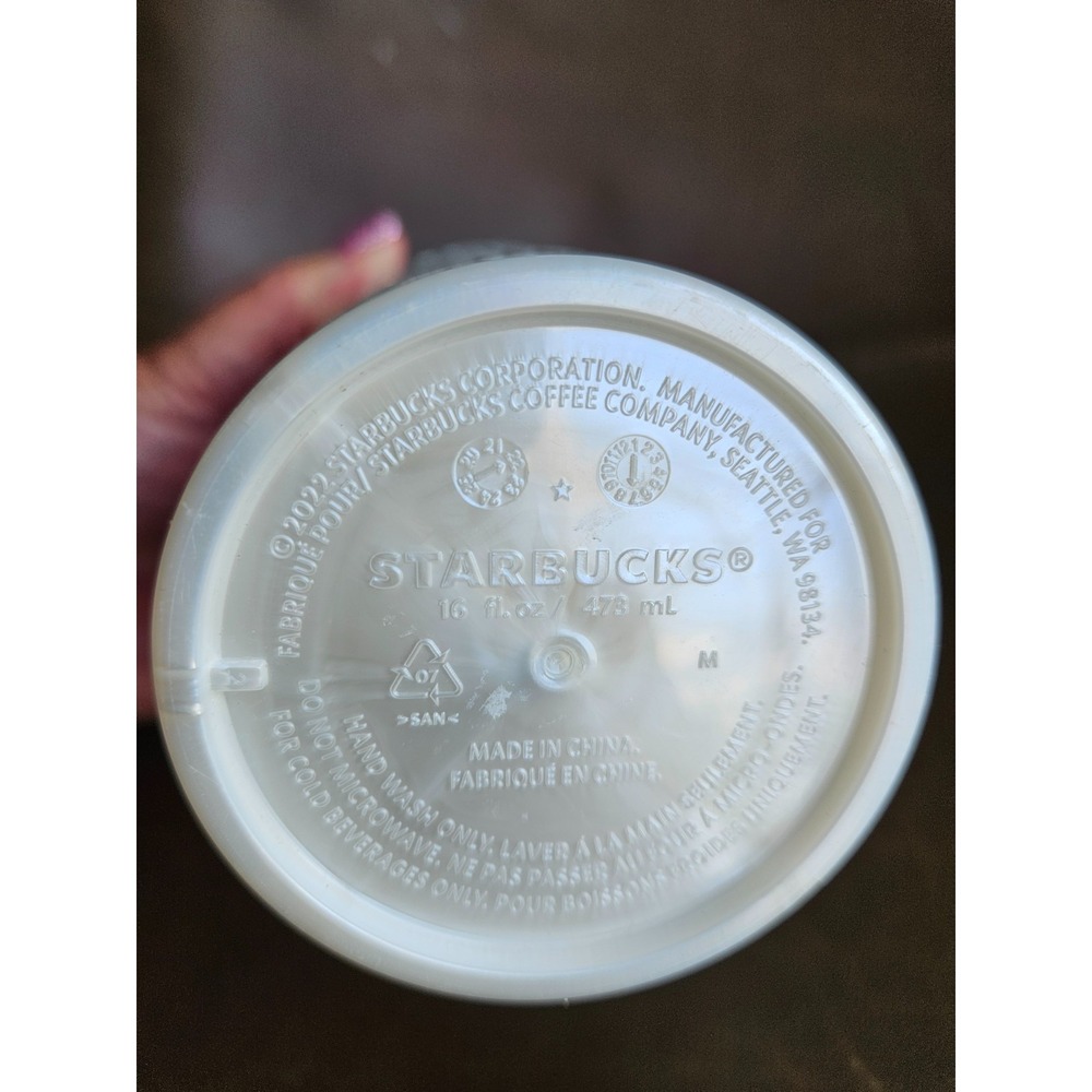 Starbucks White Pearl Shell Mermaid Siren Scales Cold Cup‎ Tumbler * 16 oz - Picture 4 of 4